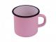 Hrnek 8cm 0,4lt růžový, smaltové