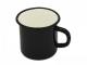 Hrnek 8cm 0,4lt černý, smaltové
