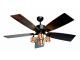 Stropní ventilátor se světlem SANTORINI hnědý