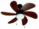 Stropní ventilátor se světlem PALAO hnědý